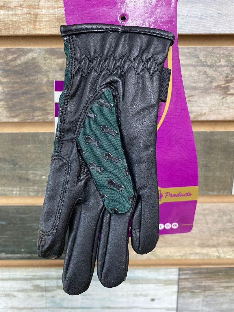 USED Equitare Youth Riding Gloves Small Green