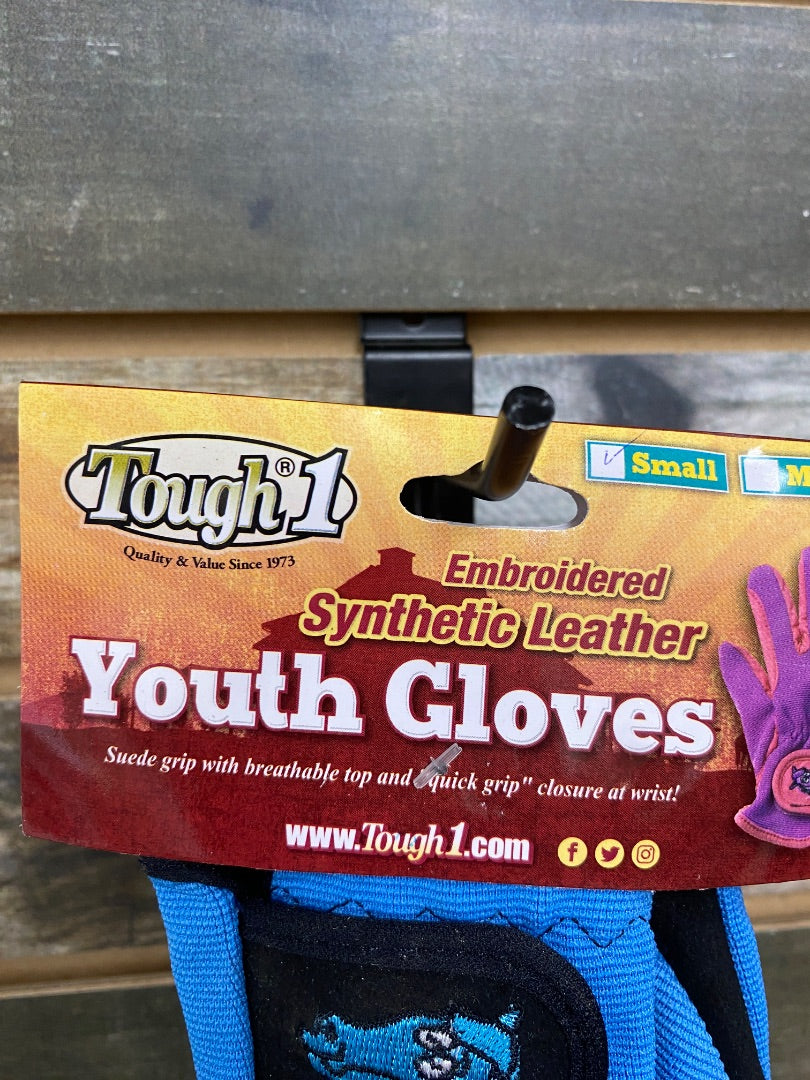 USED Tough1 Youth English Riding gloves Youth Blue