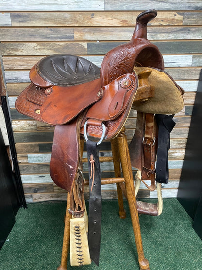 USED American Western Saddle Pleasure/Trail 16” Medium Oil