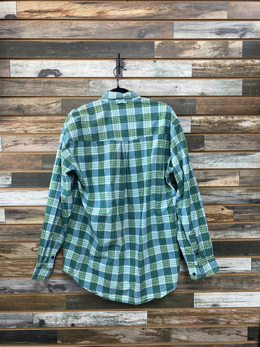 USED Roper Mens Western Tops Medium Tall Green/Blue Plaid