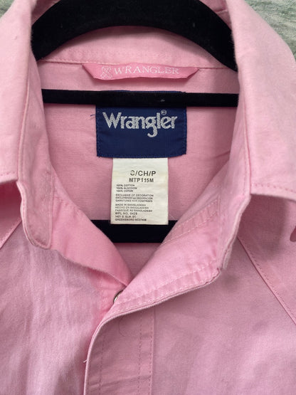 USED Wrangler Ladies Western Long Sleeve Shirt S/CH Pink
