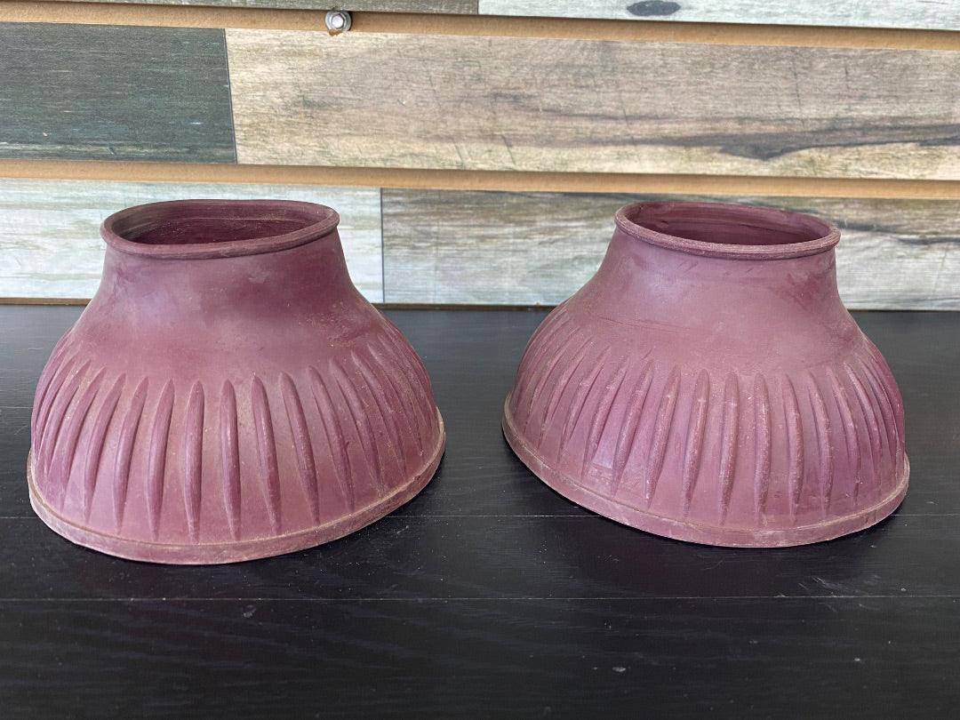 USED Rubber Pull-On Bell Boots | Medium, Wine
