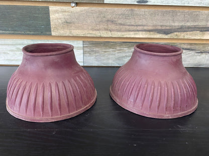 USED Rubber Pull-On Bell Boots | Medium, Wine