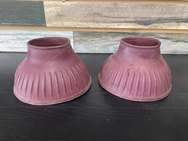 USED Rubber Pull-On Bell Boots | Medium, Wine