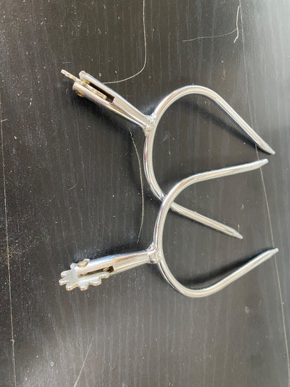 USED Golden Horseshoe Equestrian Slip on Spurs