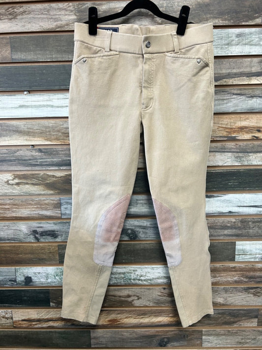 USED Ariat Youth English Breeches US/UK Youth 16 Tan