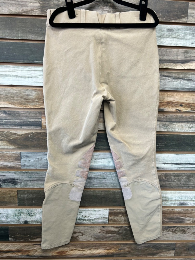 USED Ariat Youth English Breeches US/UK Youth 16 Tan