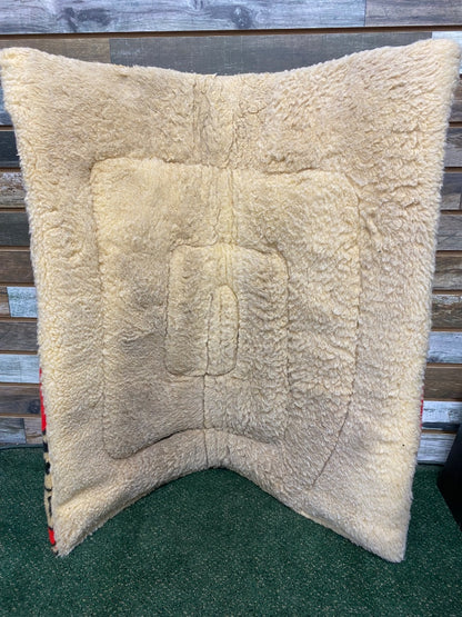 USED Golden Horseshoe Equestrian Wool Felt Pad 30x31 Red/Tan/Black