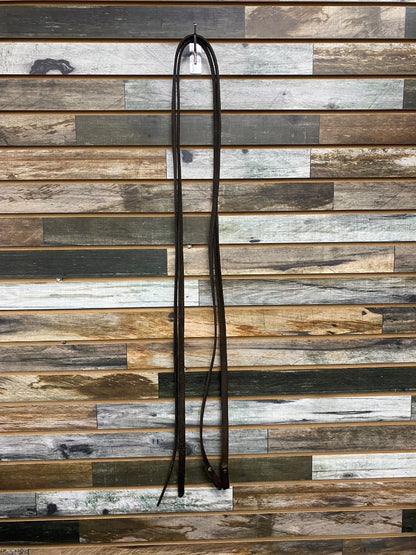 USED  Circle Y Split Reins Chicago Screw Ends  Dark Oil