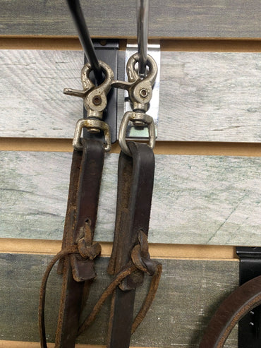 USED  Split Reins with Scissor Clips  Dark Oil
