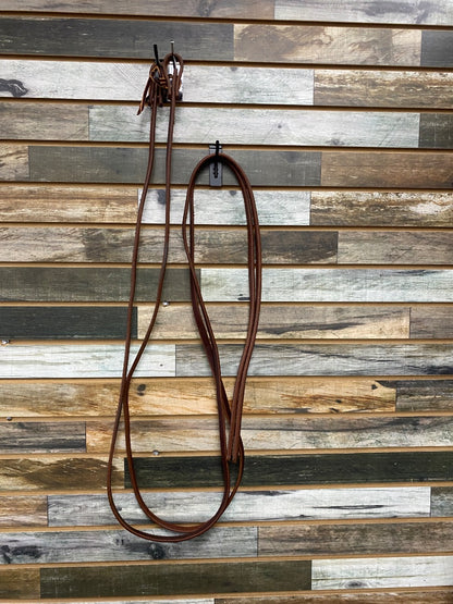 USED  Western Split Reins Water Loop Ends  Medium Oil