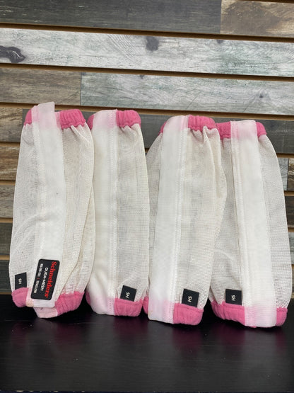 USED Schnieders Fly Boots set of 4 Small Horse White/Pink