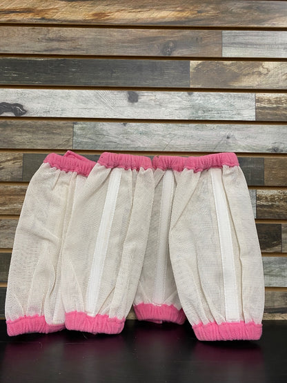 USED Schnieders Fly Boots set of 4 Small Horse White/Pink