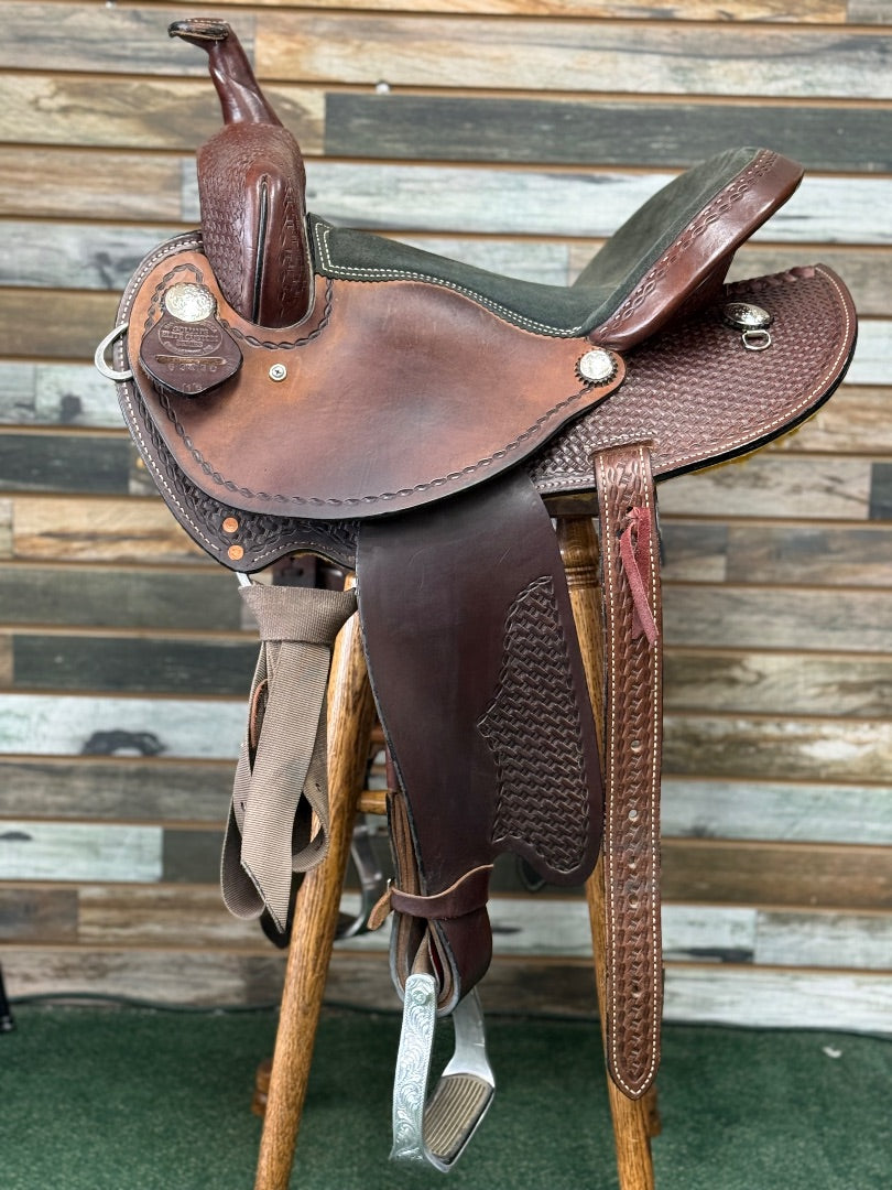 USED Golian's Custom Saddlery Western Trail/Barrel Saddle | 15" Seat, 7.25" Gullet -- Well Kept