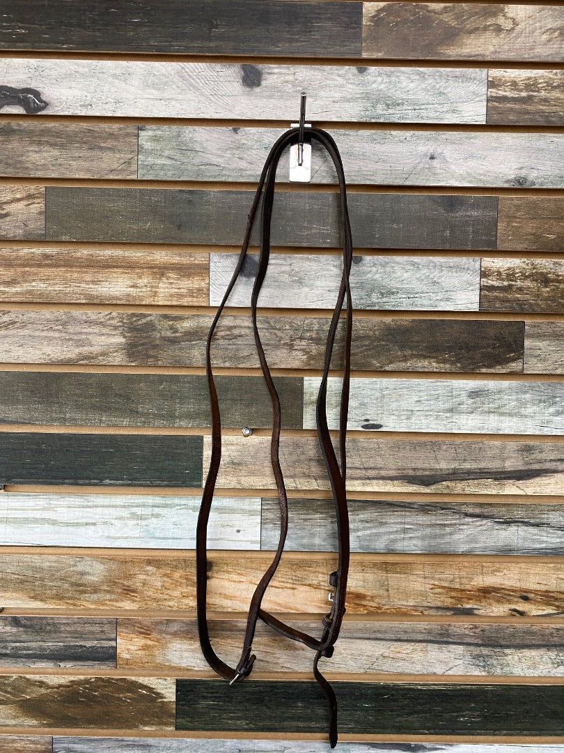 USED Plain Dark Brown Leather English Reins