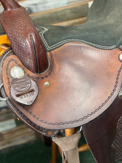 USED Golian's Custom Saddlery Western Trail/Barrel Saddle | 15" Seat, 7.25" Gullet -- Well Kept