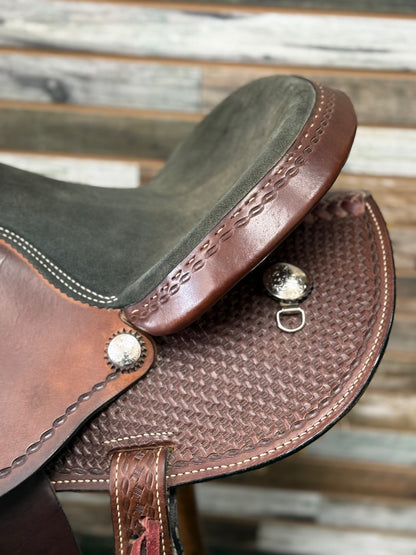 USED Golian's Custom Saddlery Western Trail/Barrel Saddle | 15" Seat, 7.25" Gullet -- Well Kept