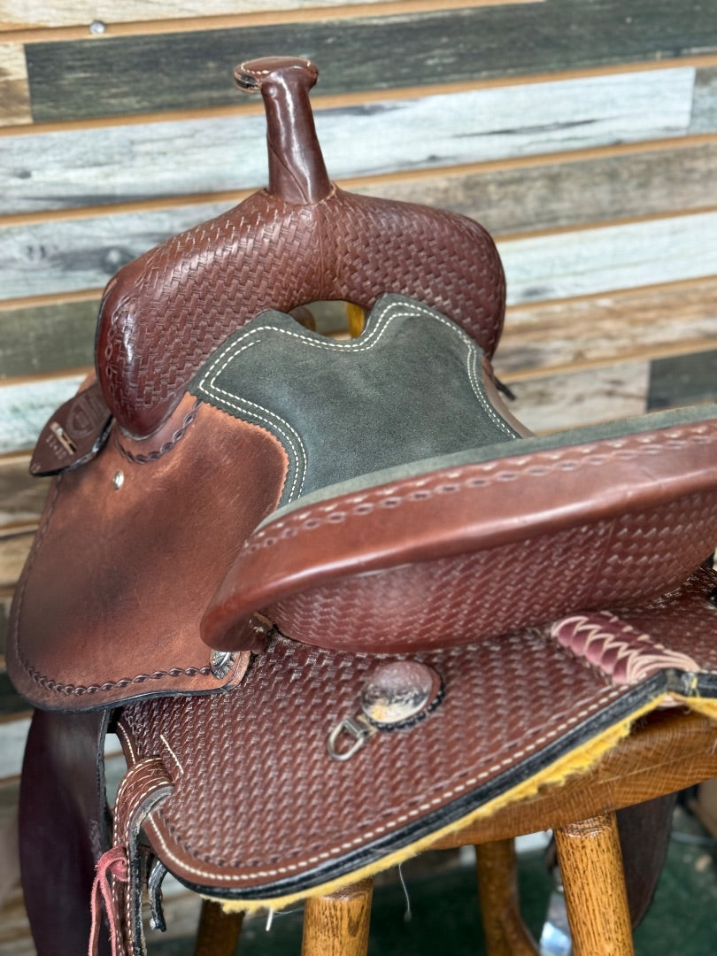 USED Golian's Custom Saddlery Western Trail/Barrel Saddle | 15" Seat, 7.25" Gullet -- Well Kept