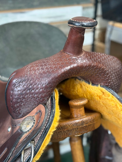 USED Golian's Custom Saddlery Western Trail/Barrel Saddle | 15" Seat, 7.25" Gullet -- Well Kept