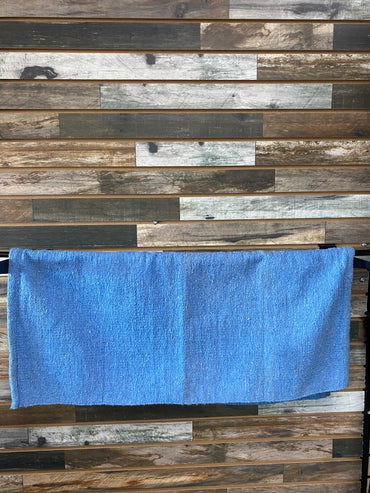 USED Light Blue Western Saddle Blanket | 36"x33"