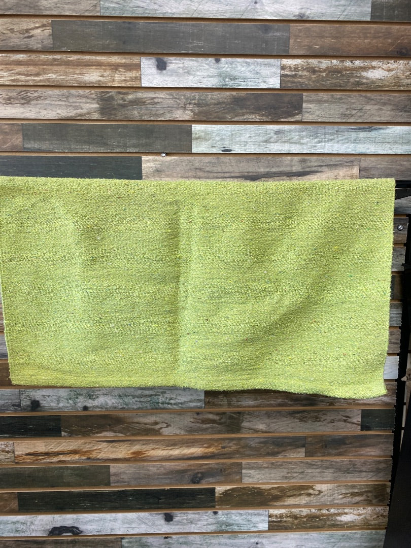 USED Lime Green Western Saddle Blanket | 36"x33"