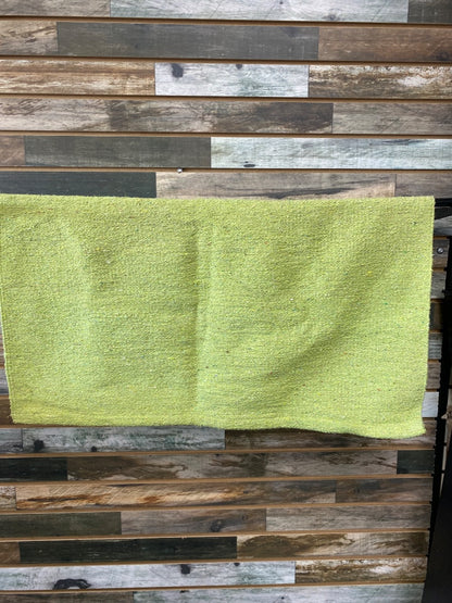 USED Lime Green Western Saddle Blanket | 36"x33"