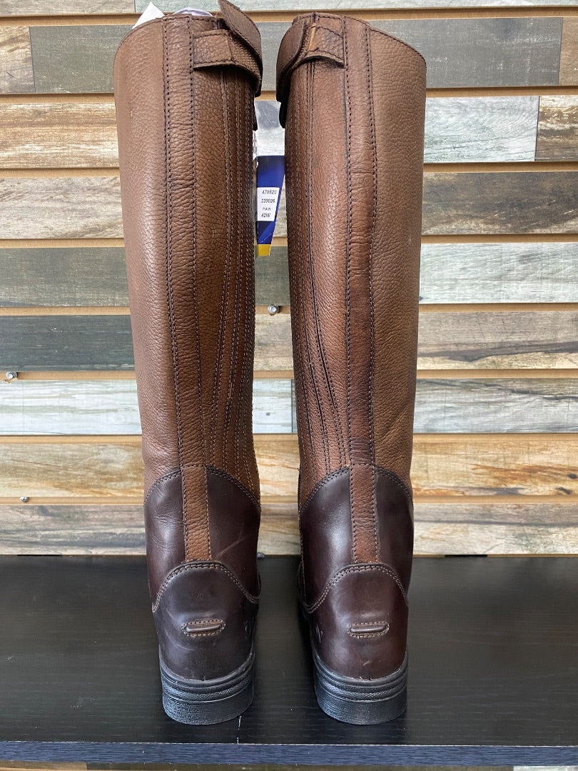USED Ovation Ladies Brown Tall Leather English Boots 10 Brown