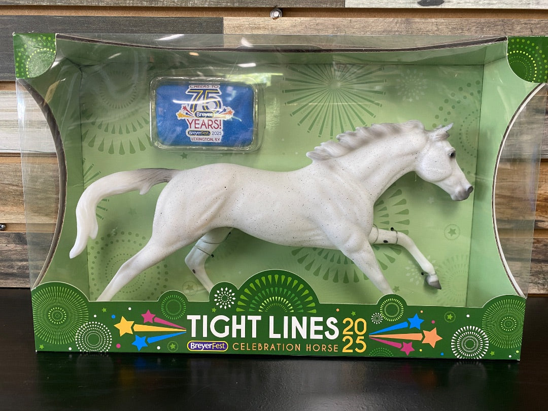 USED Breyer Breyerfest Celebration Horse 2025 Tight Lines "Phish"  White