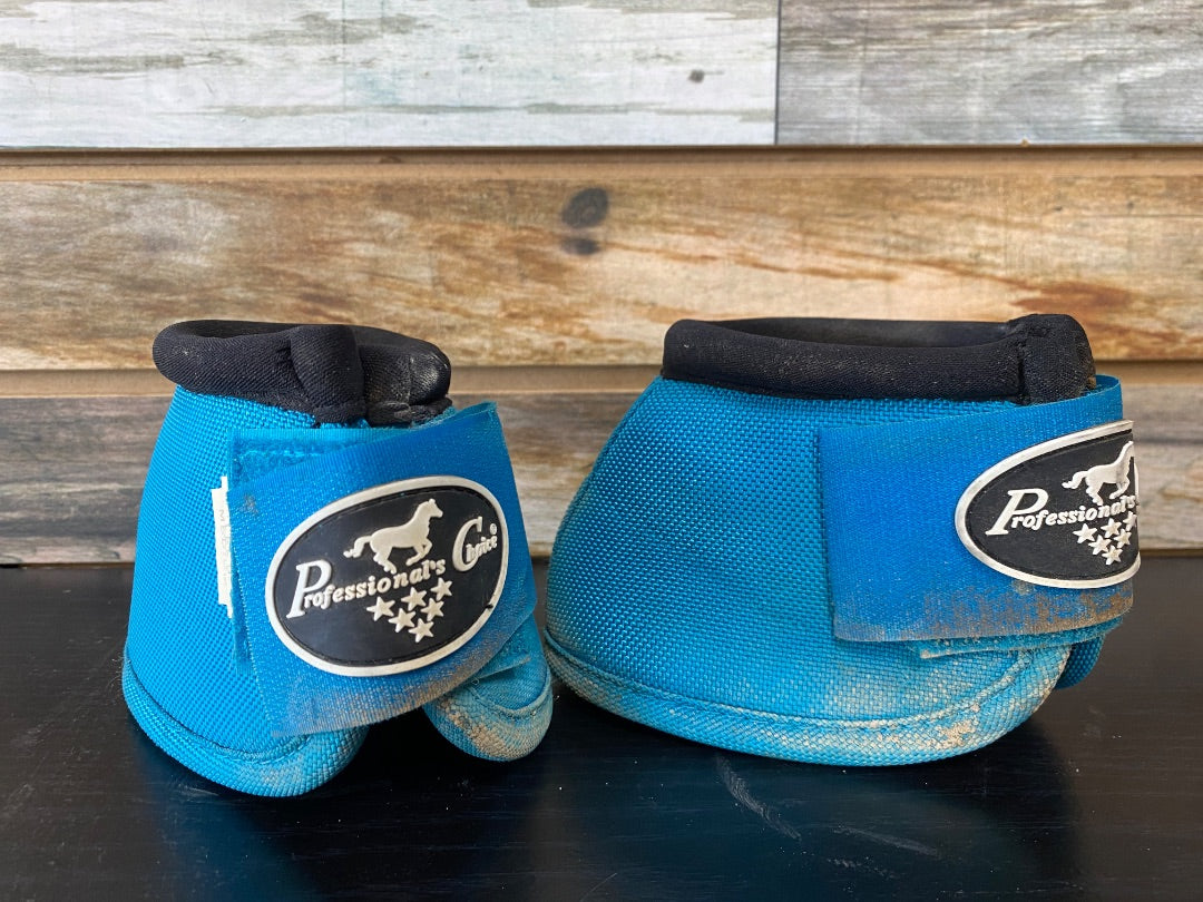 USED Professional Choice Bell Boots, Nylon, No Turn Teal Professionals Choice Medium Teal
