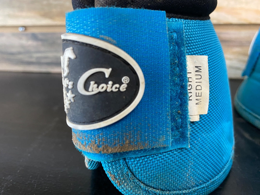 USED Professional Choice Bell Boots, Nylon, No Turn Teal Professionals Choice Medium Teal