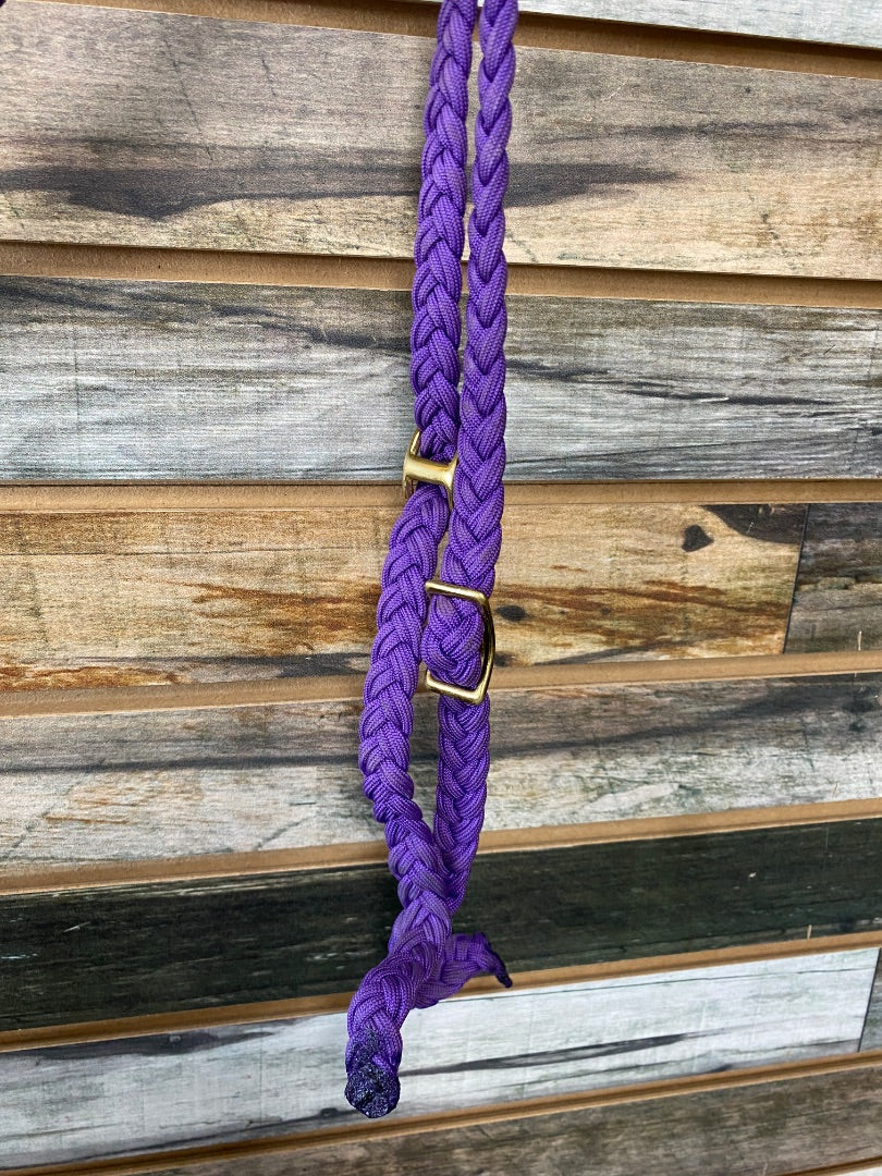 USED  Nylon Barrel Rein, Braided  Purple