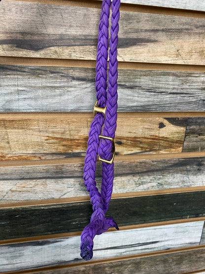 USED  Nylon Barrel Rein, Braided  Purple