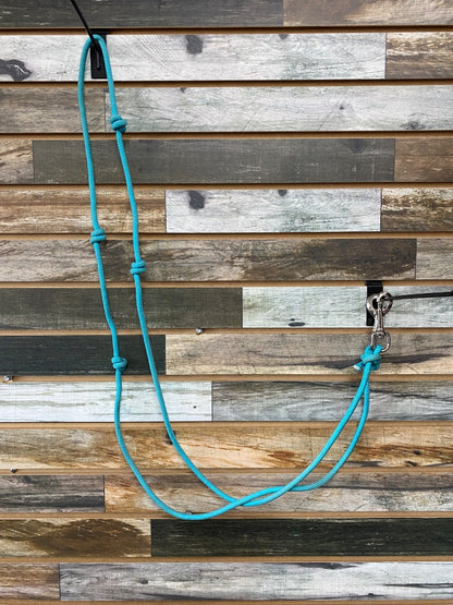 USED  Nylon Barrel Rein W/Bolt Snap, Teal  Teal