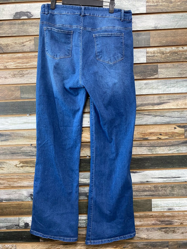 USED Golden Horseshoe Equestrian Tall XL Jeans XL Medium Wash