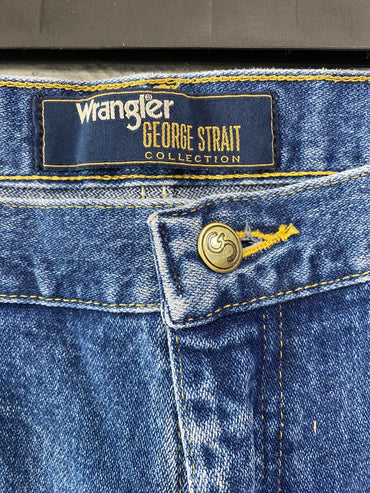 USED Wrangler George Strait Collection Jeans 36x34 Medium Wash
