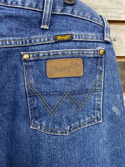 USED Wrangler George Strait Collection Jeans 36x34 Medium Wash