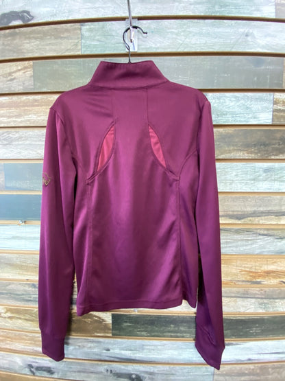 USED Ovation Youth English Riding Top Long Sleeves Youth Medium Burgundy