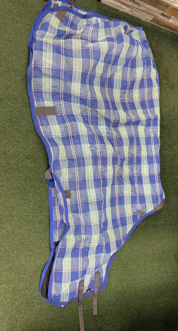 USED Kensington Fly Sheet 80" Blue Plaid