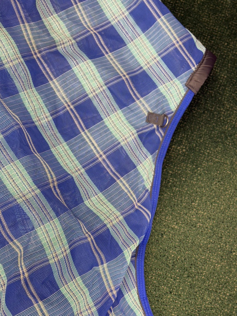 USED Kensington Fly Sheet 80" Blue Plaid