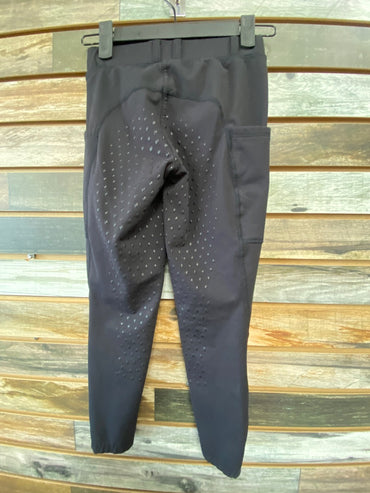 USED Willit Youth Full Seat Riding Tights Small Black