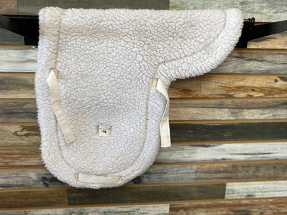 USED StateLineTack Fleece Contour Pad Horse White