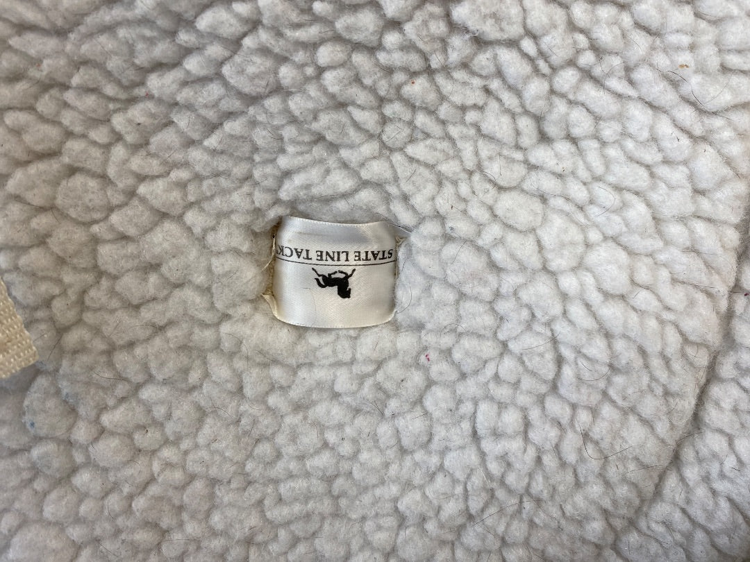 USED StateLineTack Fleece Contour Pad Horse White