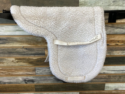 USED StateLineTack Fleece Contour Pad Horse White
