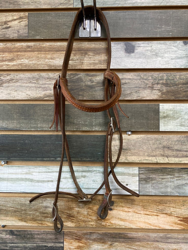 USED Weaver Western Browband Headstall Horse Medium Oil