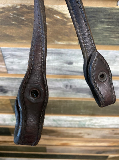 USED  Western Split Reins 6ft Dark Oil