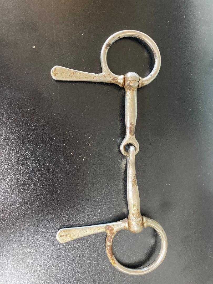 USED England Pony Half Cheek Jointed Snaffle 4.25" Silver