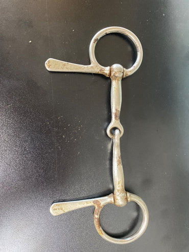 USED England Pony Half Cheek Jointed Snaffle 4.25" Silver