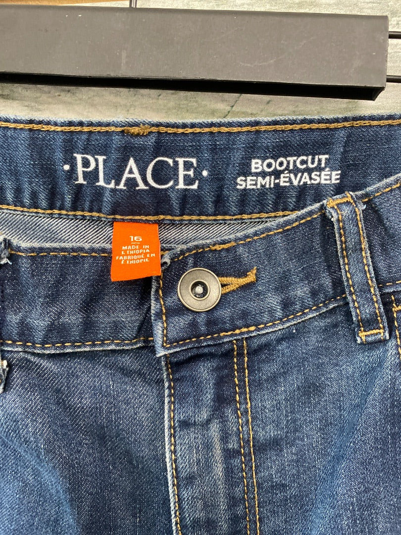 USED Place Ladies Western Jeans 16 (Small) Dark Wash