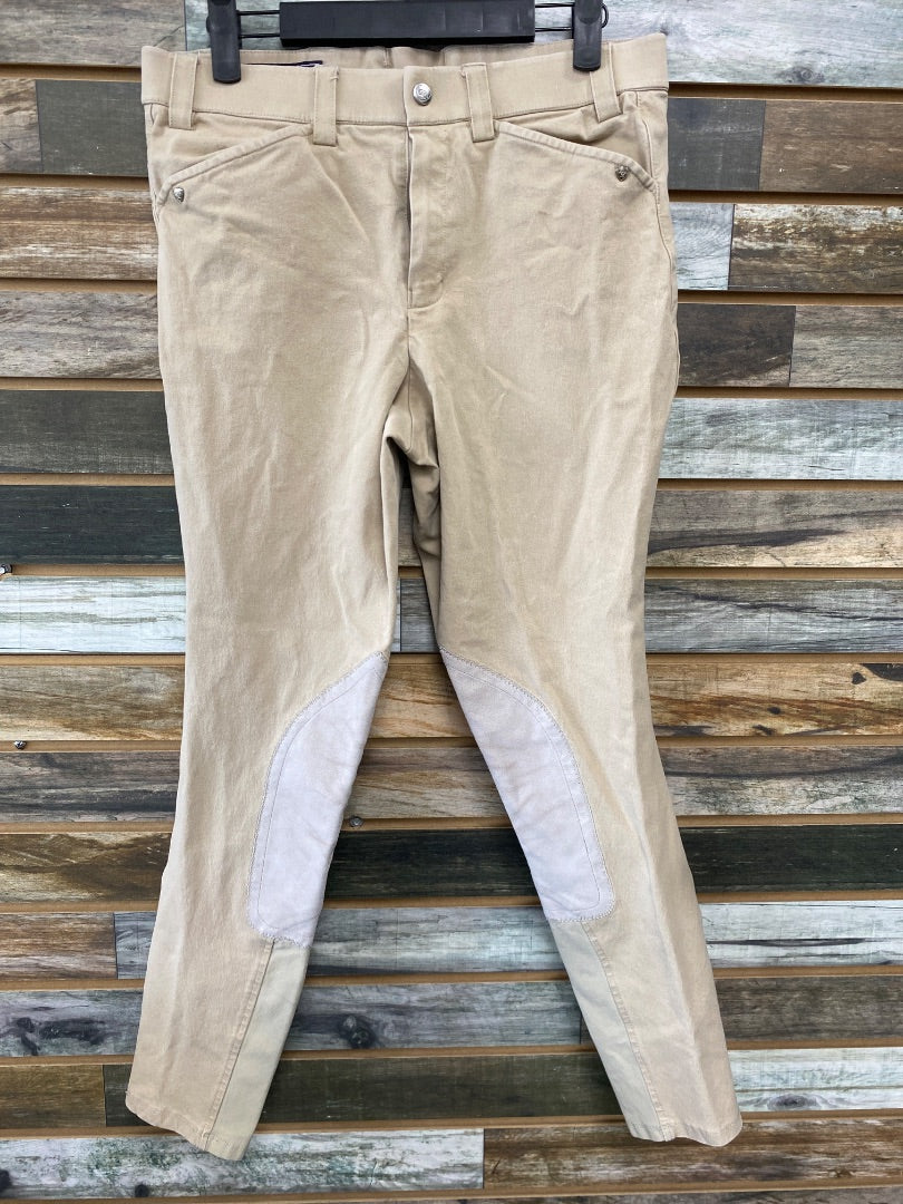 USED Ariat Ladies English Breeches 30L Tan