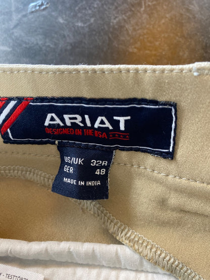 USED Ariat Ladies English Breeches 32R Tan